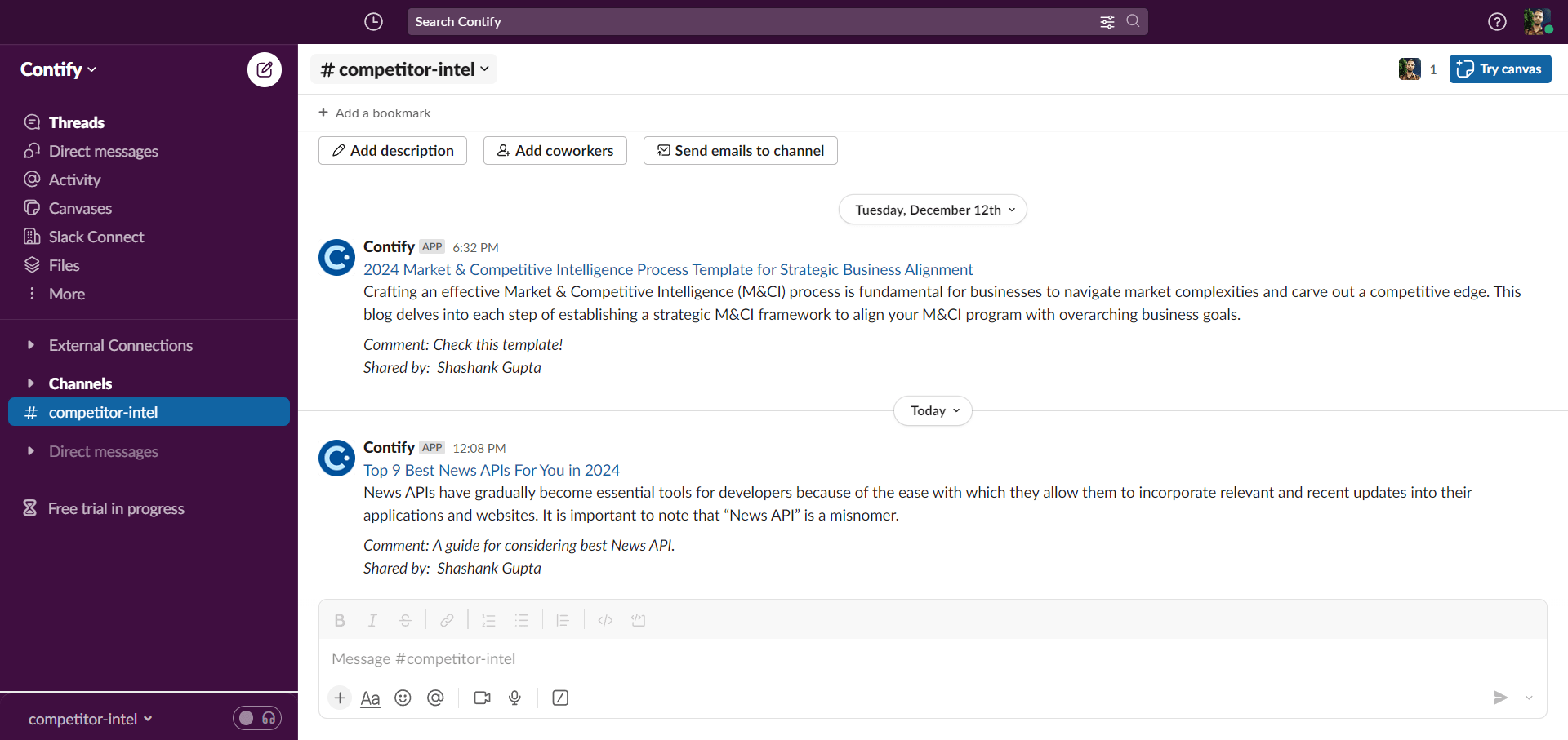 Slack Integration