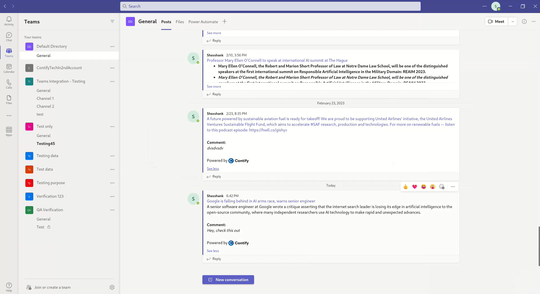 Ms Teams Integration