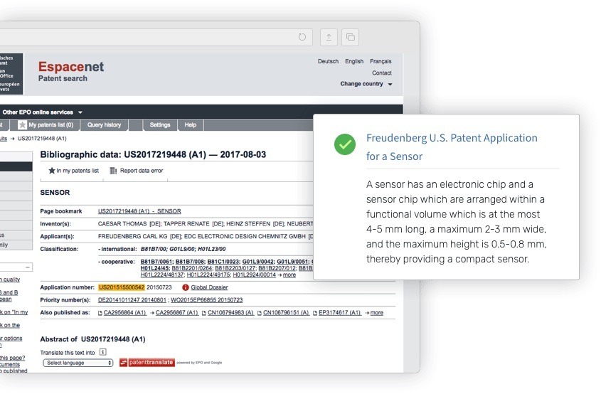 Custom processing of patent filings