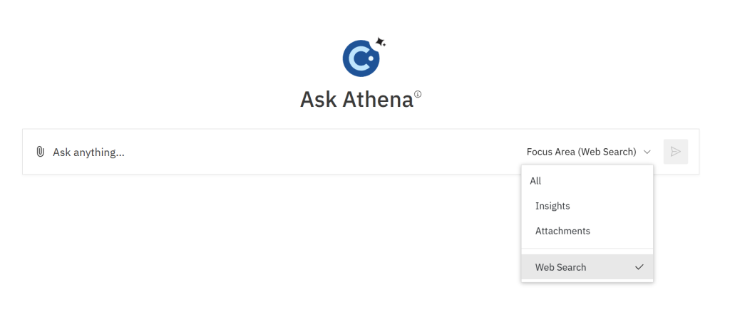 Ask Athena Web Search Screenshot