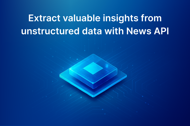 Find insights from unstructured data with news API
