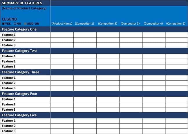 Feature Comparison Matrix Feature Comparison Matrix